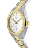 Tissot T Classic PR 100 Sport Chic White Dial Two Tone Steel Strap Watch For Women - T101.210.22.031.00 Authentic Buy Shop Now