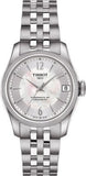 Tissot Ballade Powermatic 80 Automatic Mother of Pearl Dial Silver Steel Strap Watch For Women - T108.208.11.117.00 Authentic Buy Shop Now