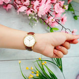 Tissot Everytime Desire Small White Dial Maroon Leather Strap Watch For Women - T109.210.36.031.00 Authentic Buy Shop Now