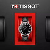 Tissot Everytime Medium Black Dial Black Leather Strap Watch For Men - T109.410.16.053.00 Authentic Buy Shop Now