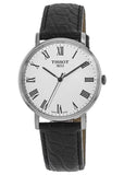Tissot Everytime Medium White Dial Black Leather Strap Watch For Men - T109.410.16.033.01 Authentic Buy Shop Now