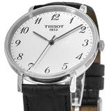 Tissot Everytime Large White Dial Black Leather Strap Watch For Men - T109.610.16.032.00 Authentic Buy Shop Now