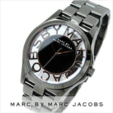 Marc Jacobs Henry Skeleton Black Dial Black Steel Strap Watch for Women - MBM3254 Authentic Buy Shop Now
