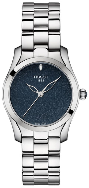 Tissot T Wave Donna Blue Dial Silver Steel Strap Watch For Women - T112.210.11.041.00 Authentic Buy Shop Now