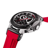 Tissot T Race Chronograph Black Dial Red Silicone Strap Watch For Men - T115.417.27.051.00 Authentic Buy Shop Now
