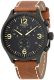 Tissot T Sport Chrono XL Black Dial Brown Leather Strap Watch For Men - T116.617.36.057.00 Authentic Buy Shop Now