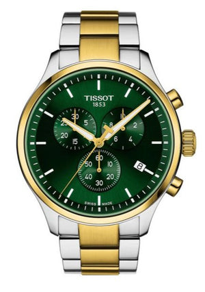 Tissot T Sport Chrono XL Classic Green Dial Two Tone Steel Strap Watch for Men - T116.617.22.091.00 Authentic Buy Shop Now