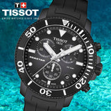 Tissot Seastar 1000 Chronograph Black Dial Black Rubber Strap Watch For Men - T120.417.37.051.02 Authentic Buy Shop Now