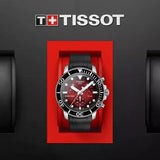 Tissot Seastar 1000 Chronograph Red Dial Black Rubber Strap Watch For Men - T120.417.17.421.00 Authentic Buy Shop Now