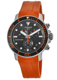 Tissot Seastar 1000 Chronograph Black Dial Orange Rubber Strap Watch For Men - T120.417.17.051.01 Authentic Buy Shop Now