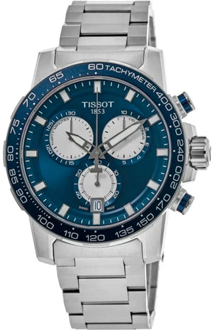 Tissot Supersport Chrono Blue Dial Silver Steel Strap Watch For Men - T125.617.11.041.00 Authentic Buy Shop Now