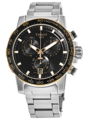 Tissot Supersport Chrono Black Dial Silver Steel Strap Watch For Men - T125.617.21.051.00 Authentic Buy Shop Now