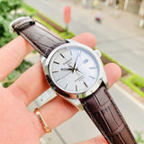 Tissot Gentleman Powermatic 80 Silicium Silver Dial Brown Leather Strap Watch For Men - T127.407.16.031.01 Authentic Buy Shop Now