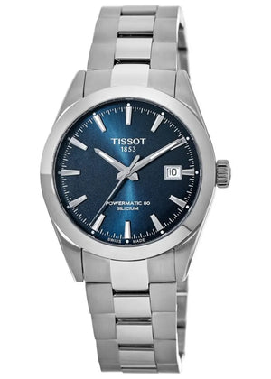 Tissot Gentlemen Powermatic 80 Silicium Blue Dial Silver Steel Strap Watch For Men - T127.407.11.041.00 Authentic Buy Shop Now