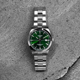 Tissot Gentleman Powermatic 80 Silicium Green Dial Silver Steel Strap Watch For Men - T127.407.11.091.01 Authentic Buy Shop Now