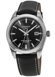 Tissot Gentleman Powermatic 80 Silicium Black Dial Black Leather Strap Watch For Men - T127.407.16.051.00 Authentic Buy Shop Now