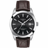 Tissot Gentleman Powermatic 80 Silicium Black Dial Brown Leather Strap Watch For Men - T127.407.16.051.01 Authentic Buy Shop Now