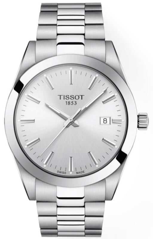 Tissot Gentleman Silver Dial Silver Steel Strap Watch For Men - T127.410.11.031.00 Authentic Buy Shop Now