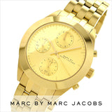 Marc Jacobs Peeker Chronograph Gold Dial Gold Steel Strap Watch for Women - MBM3393 Authentic Buy Shop Now