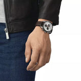 Tissot T Sport PRS 516 Chronograph Silver Dial Brown Leather Strap Watch for Men - T131.617.16.032.00 Authentic Buy Shop Now