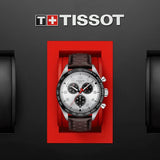 Tissot T Sport PRS 516 Chronograph Silver Dial Brown Leather Strap Watch for Men - T131.617.16.032.00 Authentic Buy Shop Now