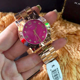 Marc Jacobs Amy Pink Dial Rose Gold Steel Strap Dial Watch for Women - MBM8625 Authentic Buy Shop Now