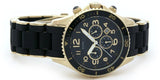 Marc Jacobs Rock Chronograph Black Dial Black Silicone Strap Watch for Women - MBM2552 Authentic Buy Shop Now