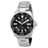Tag Heuer Aquaracer Caliber 5 Black Dial Silver Steel Strap Watch for Men - WAY201A .BA0927 Authentic Buy Shop Now