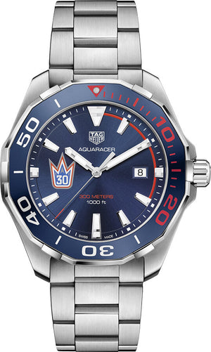 Tag Heuer Aquaracer Henrik Lundqvist Special Edition Blue Dial Silver Steel Strap Watch for Men - WAY101J.BA0746 Authentic Buy Shop Now