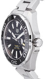 Tag Heuer Aquaracer Caliber 5 Black Dial Silver Steel Strap Watch for Men - WAY201A .BA0927 Authentic Buy Shop Now