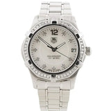 Tag Heuer Aquaracer Diamonds Mother of Pearl White Dial Silver Steel Strap Watch for Women - WBD131C.BA0748 Authentic Buy Shop Now