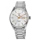 Tag Heuer Carrera Calibre 5 White Dial Silver Steel Strap Watch for Men - WAR201D.BA0723 Authentic Buy Shop Now