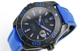 Tag Heuer Aquaracer Calibre 5 Automatic Titanium Black Dial Blue Nylon Strap Watch for Gents - WAY208B.FC6382 Authentic Buy Shop Now