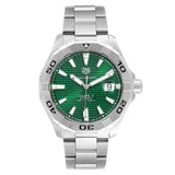 Tag Heuer Aquaracer Calibre 5 Automatic Green Dial Silver Steel Strap Watch for Men - WAY2015.BA0927 Authentic Buy Shop Now