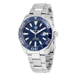 Tag Heuer Aquaracer Calibre 5 Blue Dial Silver Steel Strap Watch for Men - WAY201B.BA0927 Authentic Buy Shop Now