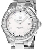 Tag Heuer Aquaracer Diamonds Mother of Pearl White Dial Silver Steel Strap Watch for Women - WBD131C.BA0748 Authentic Buy Shop Now