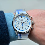 Tag Heuer Carrera Porsche RS 2.7 Automatic Chronograph White Dial White Nylon Strap Watch for Men - CBN2016.EB0275 Authentic Buy Shop Now