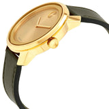 Movado Bold Gold Dial Blue Leather Strap Watch For Men - 3600469 Authentic Buy Shop Now