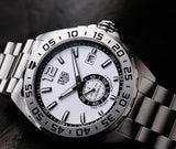Tag Heuer Formula 1 Calibre 6 Automatic White Dial Silver Steel Strap Watch for Men - WAZ2013.BA0842 Authentic Buy Shop Now