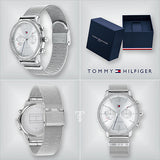 Tommy Hilfiger Blake Diamonds Silver Dial Silver Mesh Bracelet Watch for Women - 1782301 Authentic Buy Shop Now
