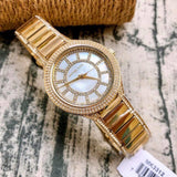 Michael Kors Kerry Mother of Pearl Dial Gold Steel Strap Watch for Women - MK3312 Authentic Buy Shop Now