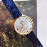 Coach Slim Easton Silver Dial Blue Leather Strap Watch for Women - 14502687 Authentic Buy Shop Now