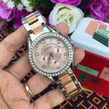 Fossil Riley Multifunction Rose Gold Dial Two Tone Steel Strap Watch for Women - ES4145 Authentic Buy Shop Now