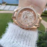 Fossil Riley Multifunction Rose Gold Dial Rose Gold Steel Strap Watch for Women - ES2811 Authentic Buy Shop Now
