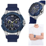Guess Genesis Multi Function Analog Blue Dial Blue Rubber Strap Watch For Men - W1254G1 Authentic Buy Shop Now