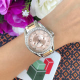 Fossil Riley Multifunction Rose Gold Dial Two Tone Steel Strap Watch for Women - ES4145 Authentic Buy Shop Now