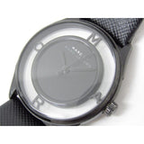 Marc Jacobs Tether Transparent Black Dial Black Leather Strap Watch for Women - MBM1379 Authentic Buy Shop Now