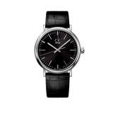 Calvin Klein Surround Black Dial Black Leather Strap Watch for Men - K3W211C1 Authentic Buy Shop Now
