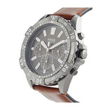 Fossil Garrett Chronograph Grey Dial Brown Leather Strap Watch for Men - FS5770 Authentic Buy Shop Now