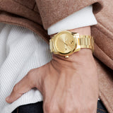 Movado Bold Verso Gold Dial Gold Steel Strap Watch for Men - 3600861 Authentic Buy Shop Now